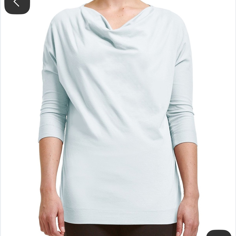 Fig Scoop Neck BLACK 3/4 Length Sleeve Safari Top